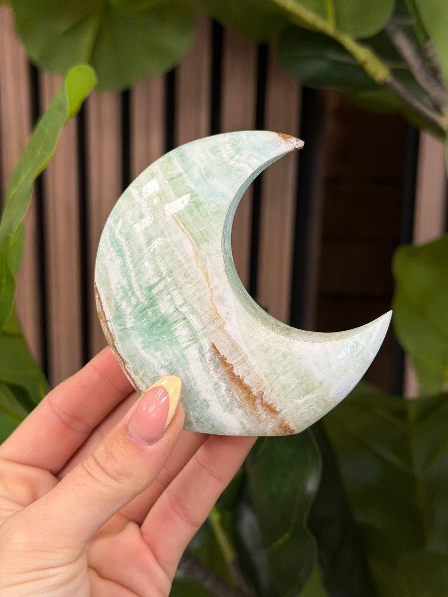 Caribbean Calcite Stand Moon