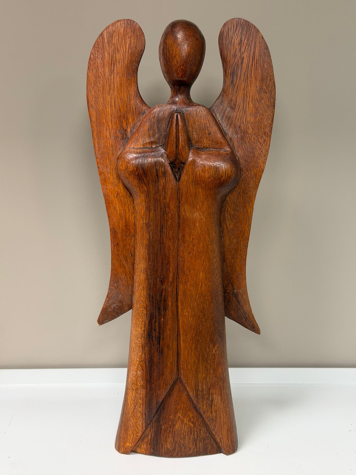 40cm Acacia Wood Angel (Click & Collect Only)