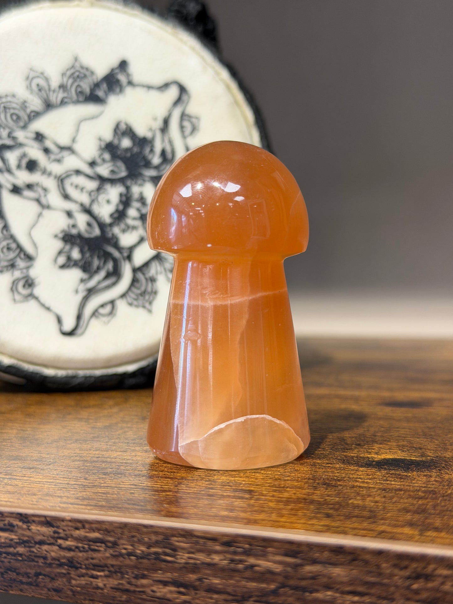 Honey Calcite Mushroom