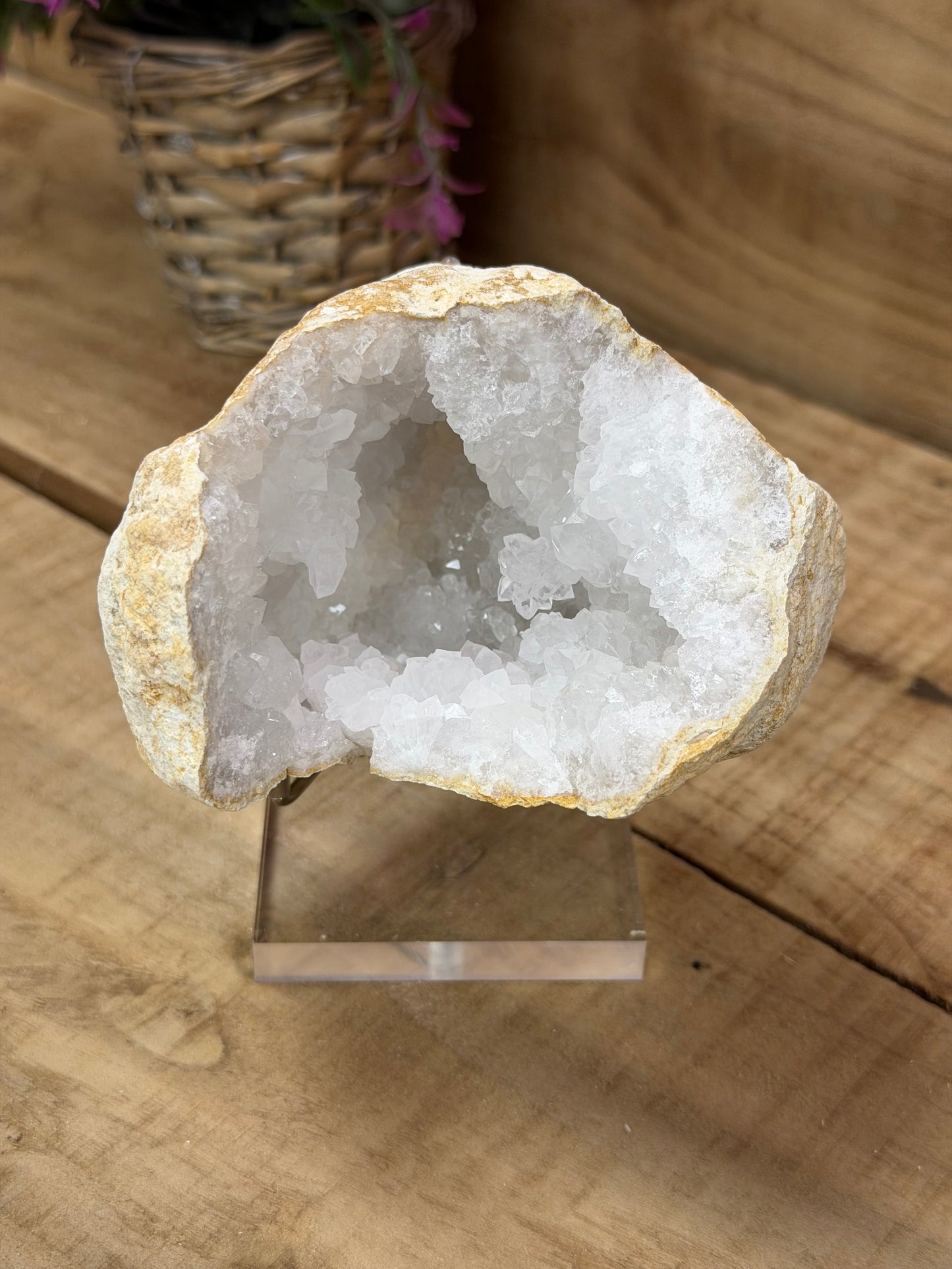 Quartz Geode on Stand