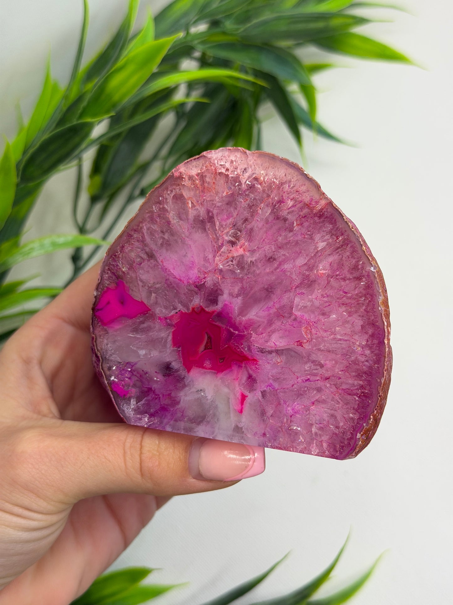 Pink Agate Geode
