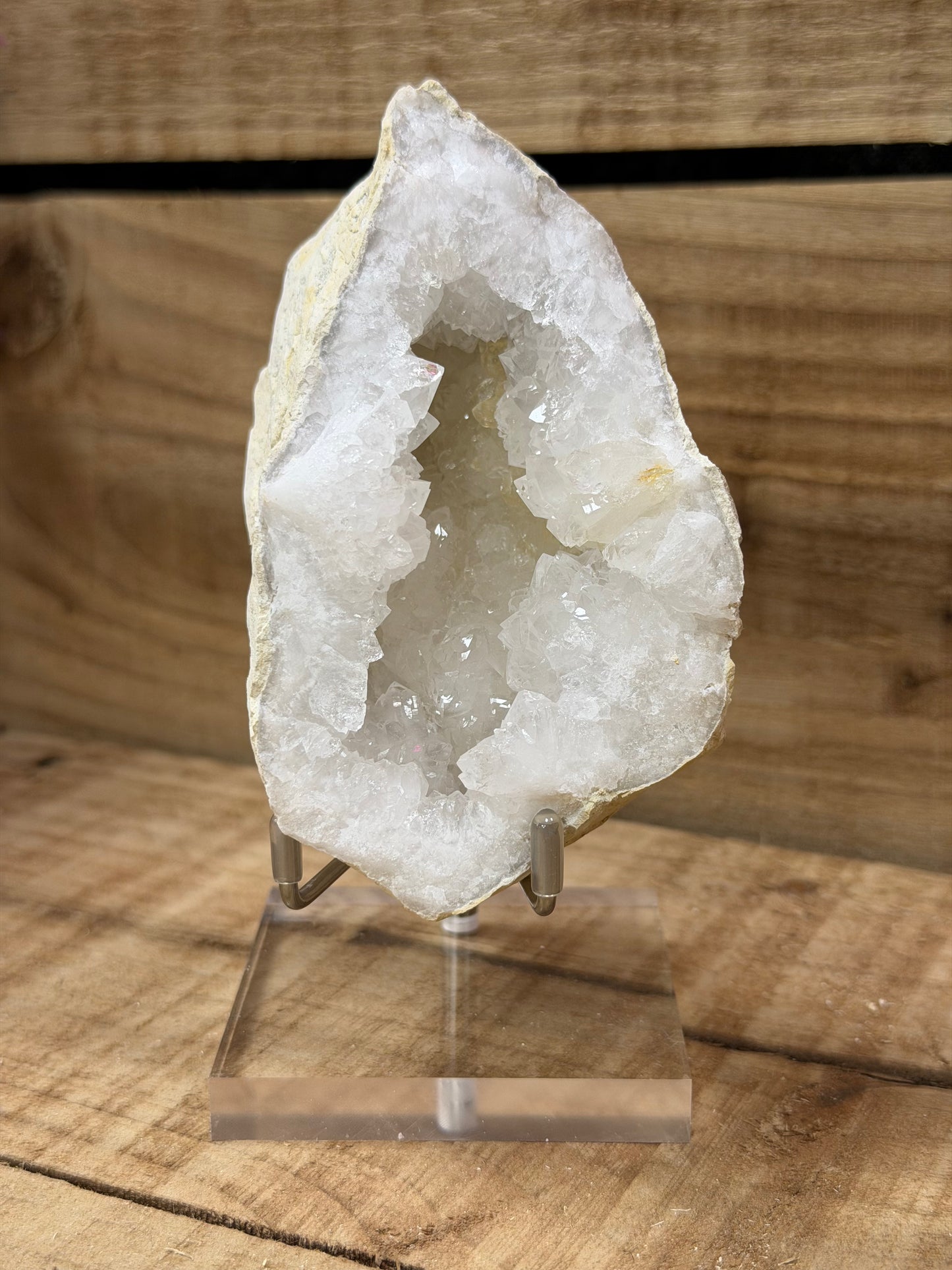 Quartz Geode on Stand