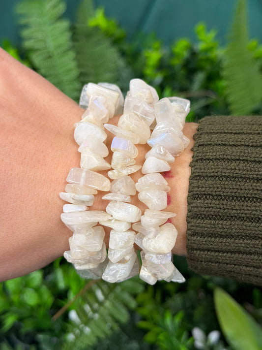 White Moonstone Chunky Bracelet