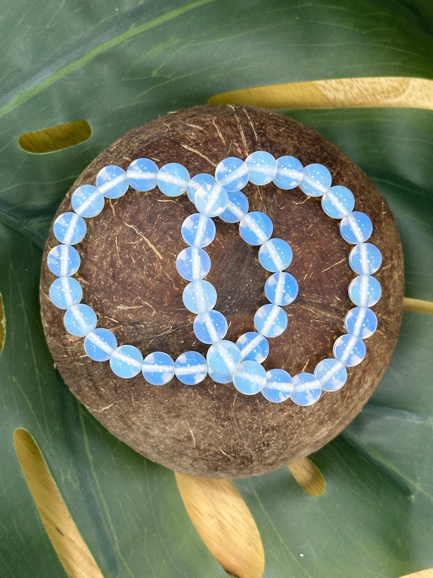 Opalite 10mm Beaded Bracelet - Dreams, Goals, Manifestation