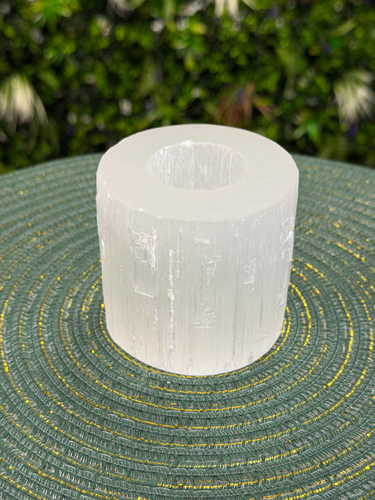 Selenite Candle Holder