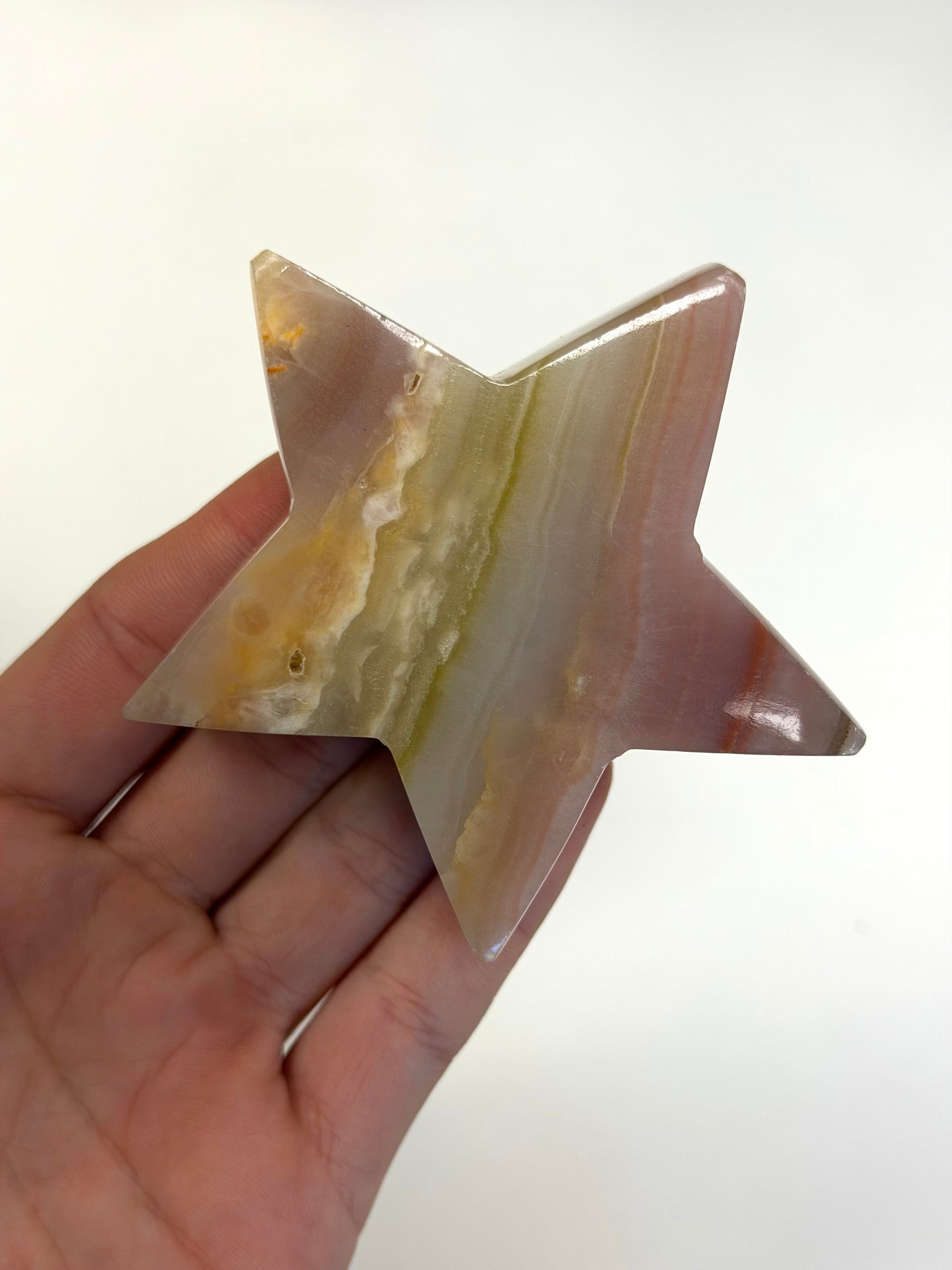 Pink Banded Calcite Star