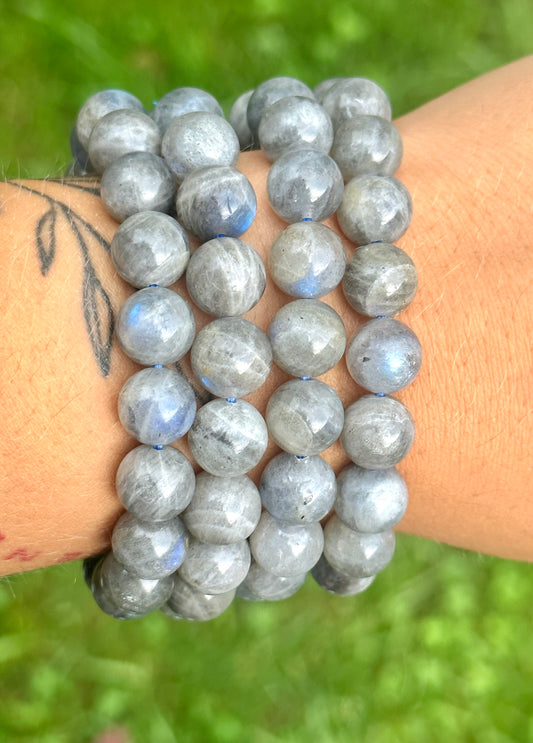 Labradorite Beaded Bracelet 10mm