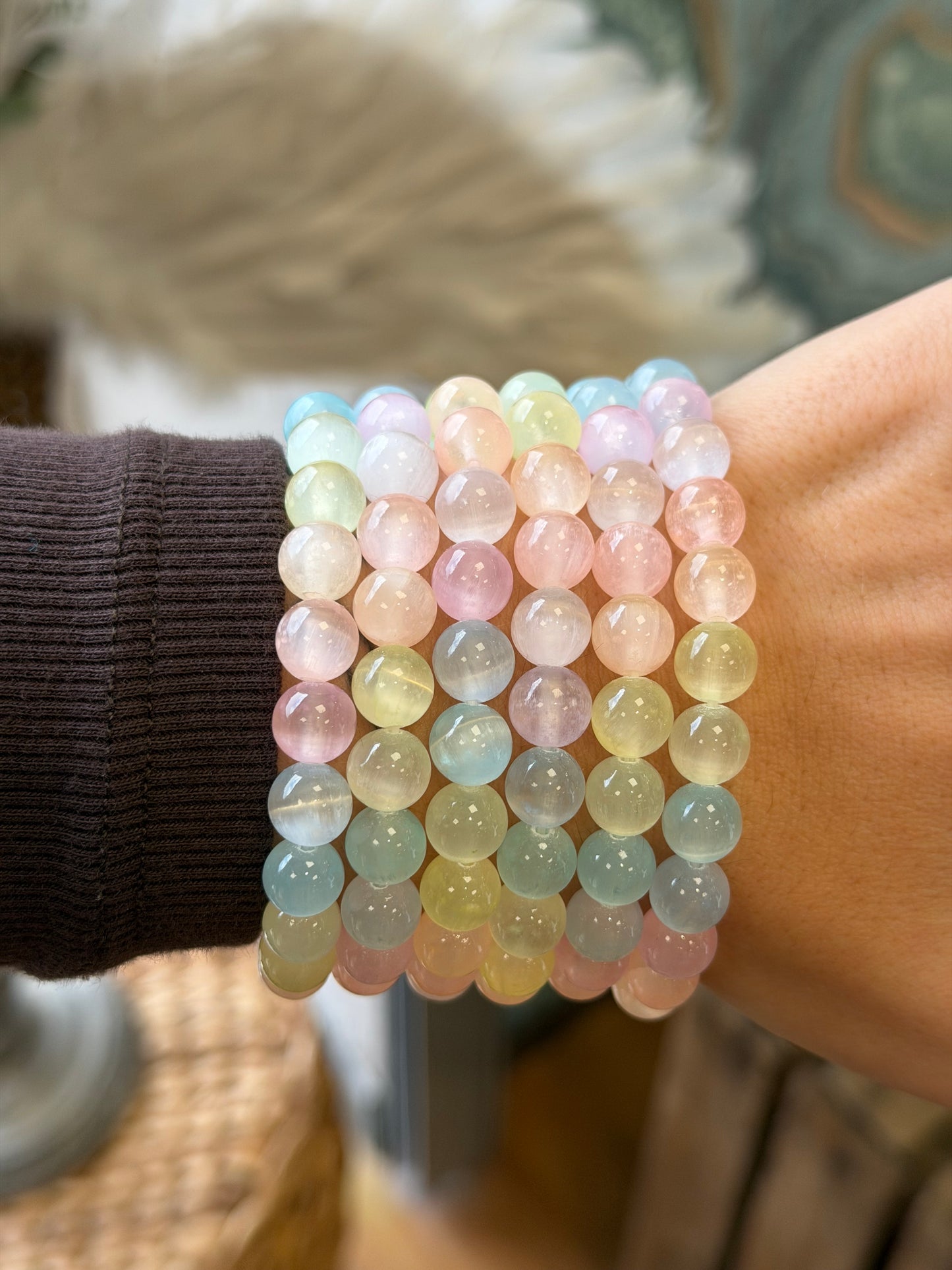 Pastel Selenite 8mm