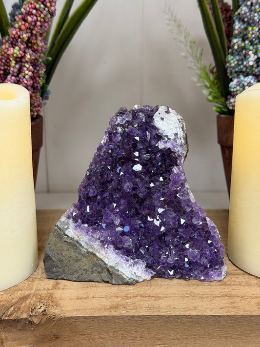 Amethyst with Calcite Cluster