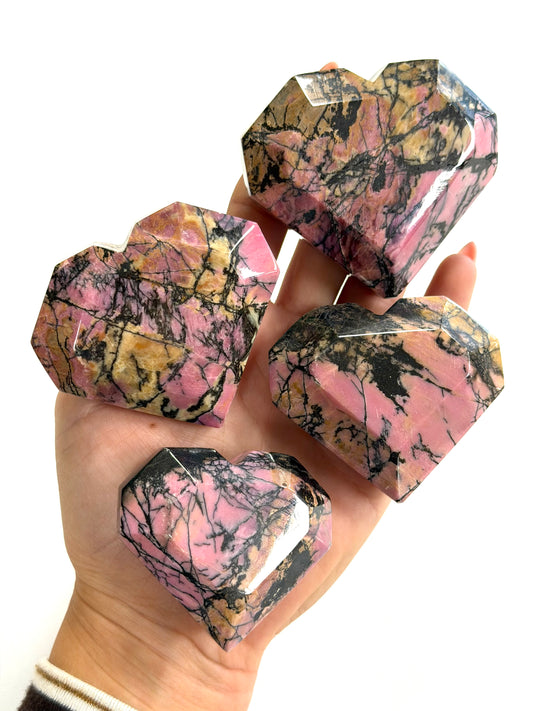 Premium Rhodonite Heart