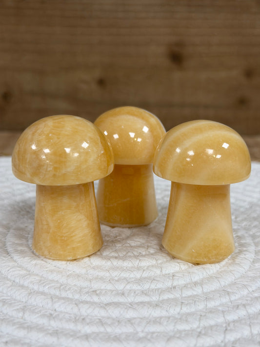 Orange Calcite Mushroom