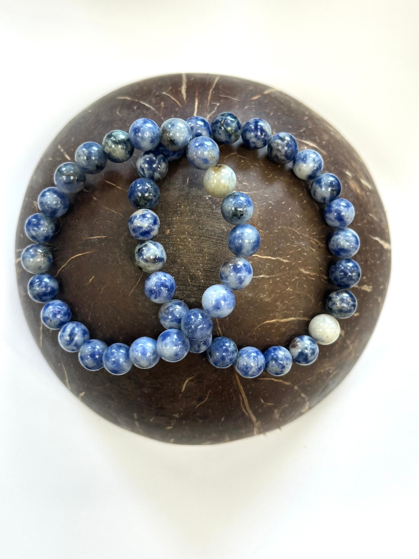 Sodalite 8mm Beaded Bracelet - Clarity, Communication