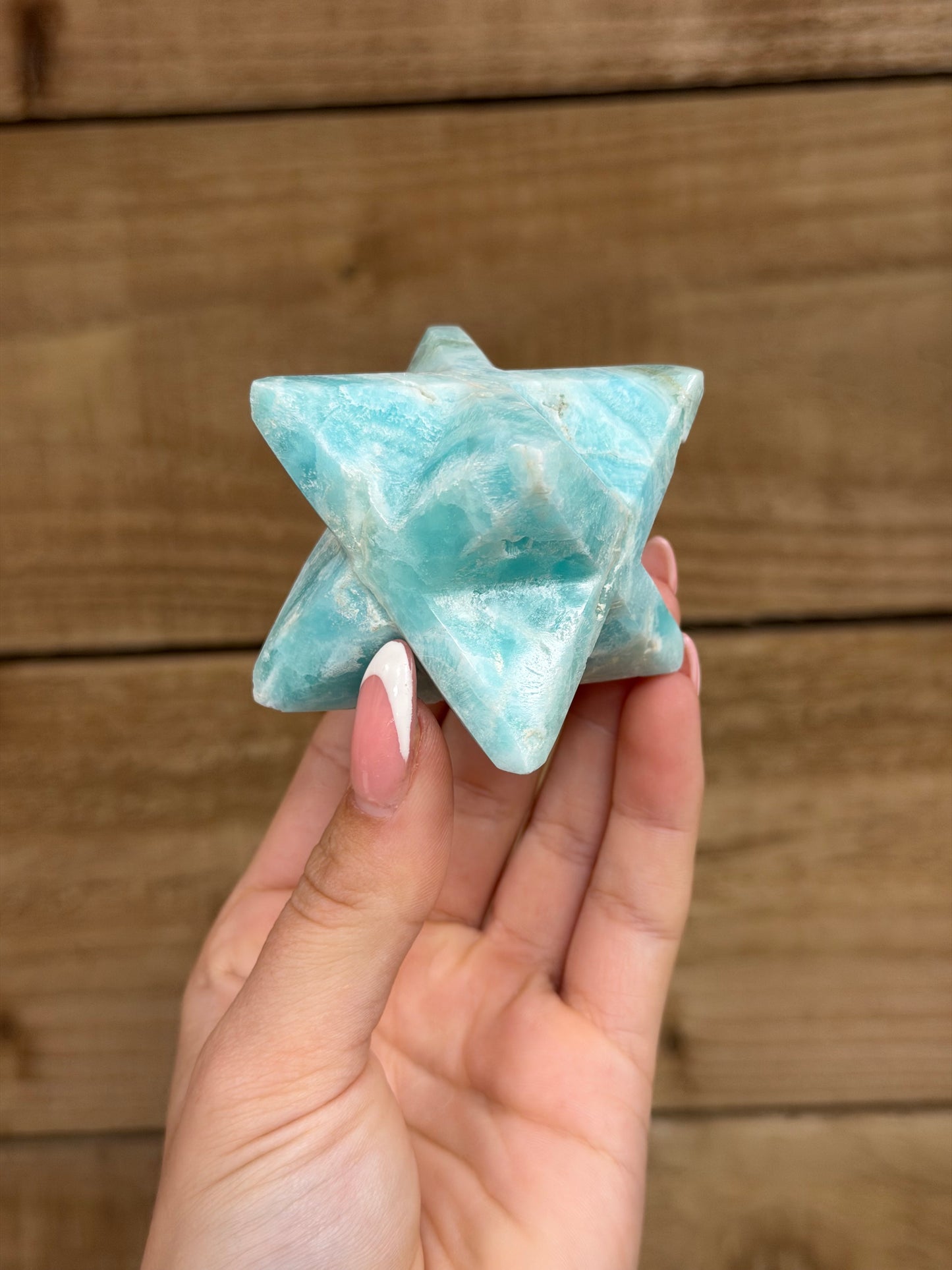 Blue Aragonite Merkaba Star (small)