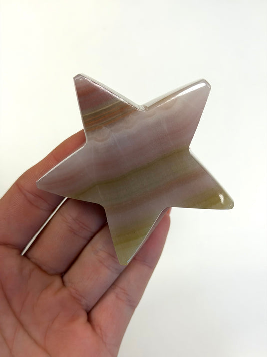 Pink Banded Calcite Star