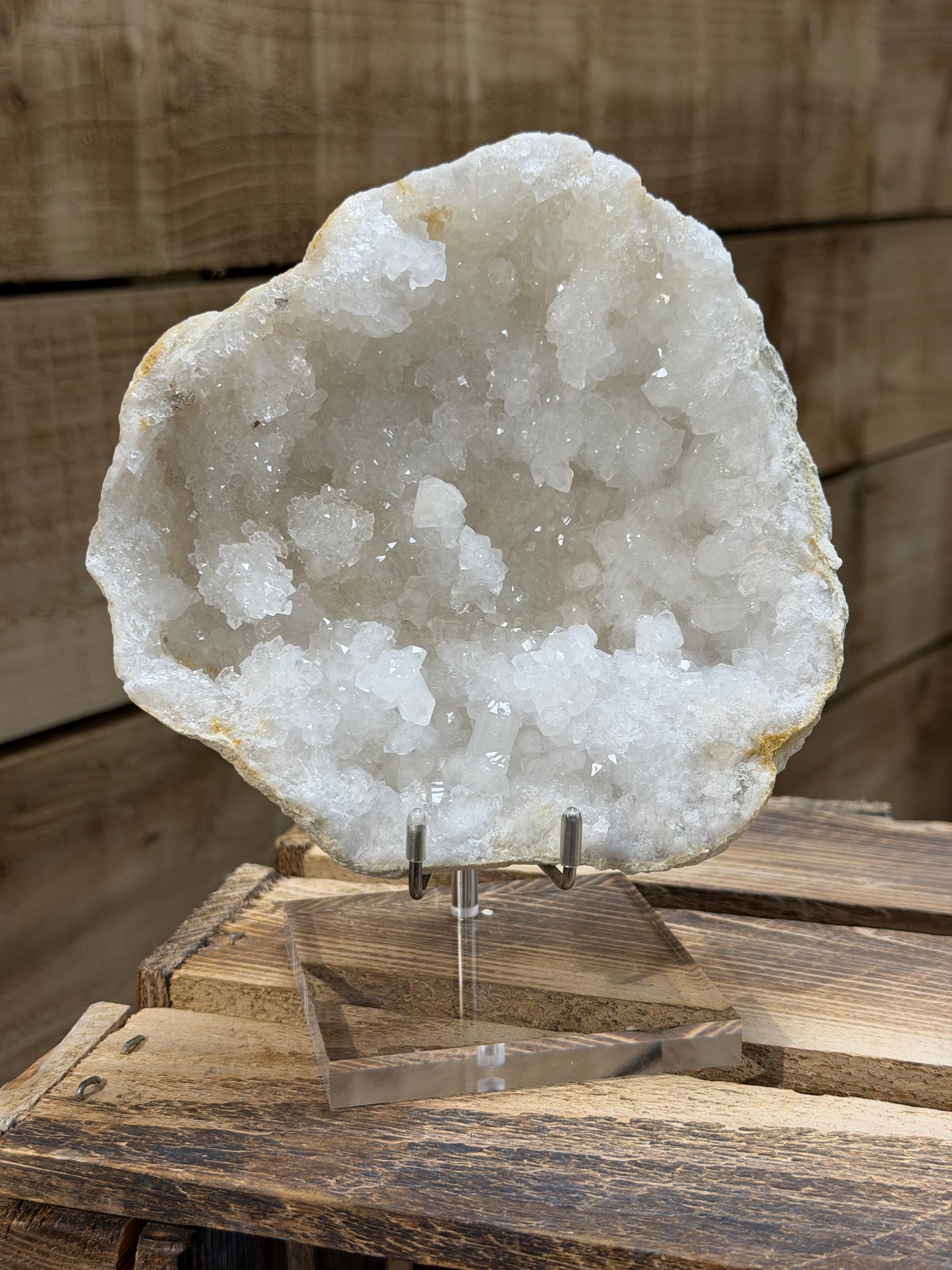 XL Quartz Geode on Stand