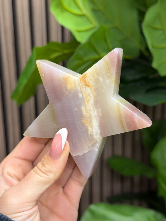Pink Banded Calcite Star