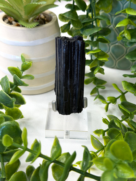 Small Black Tourmaline with Stand