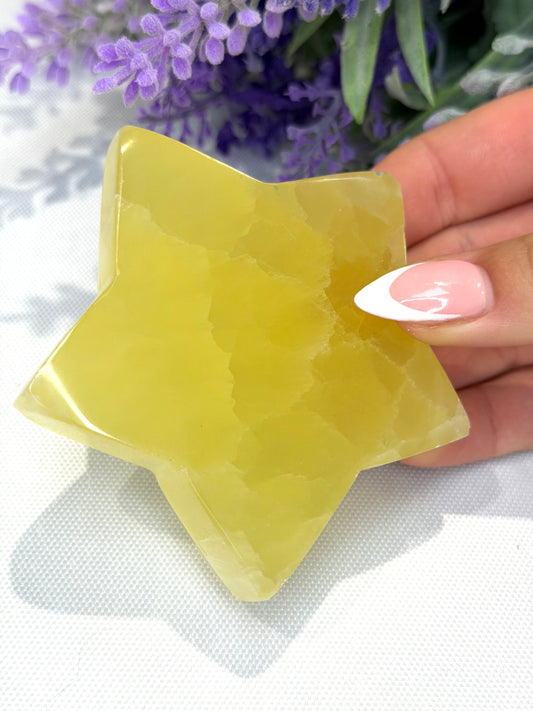 Lemon Calcite Star (Large)