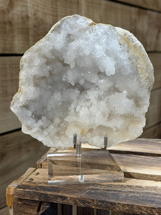 XL Quartz Geode on Stand