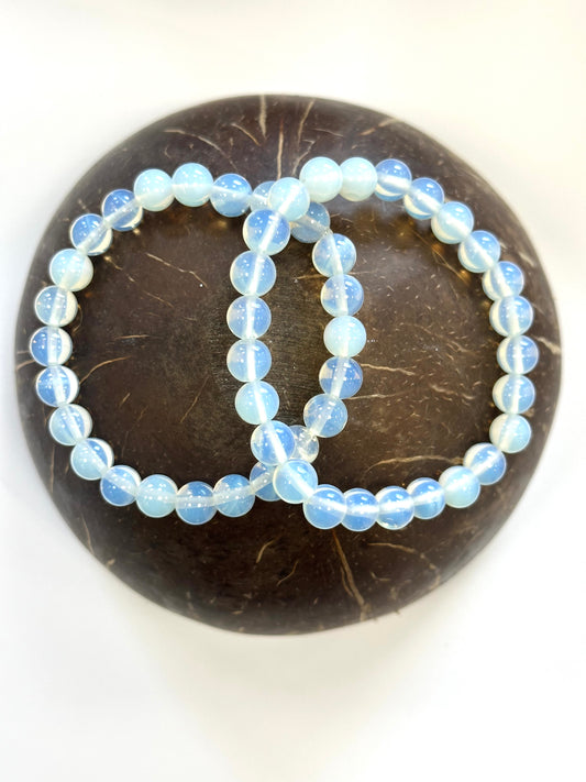 Opalite 8mm Beaded Bracelet - Dreams, Goals, Manifestation