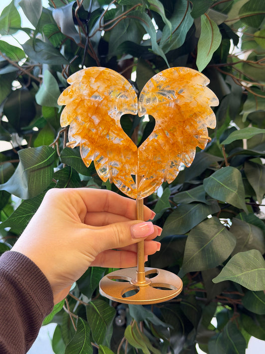 Golden Healer Quartz Angel Wings