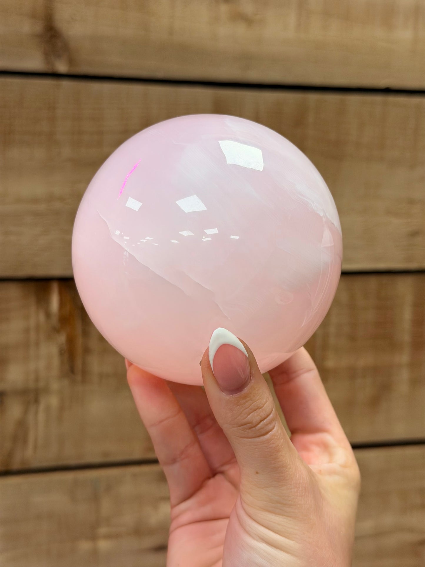 Pink Mangano Large Sphere