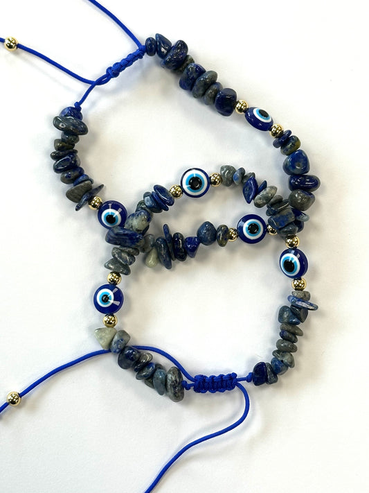 Evil Eye x Lapis Lazuli Bracelet - Protection, Wisdom