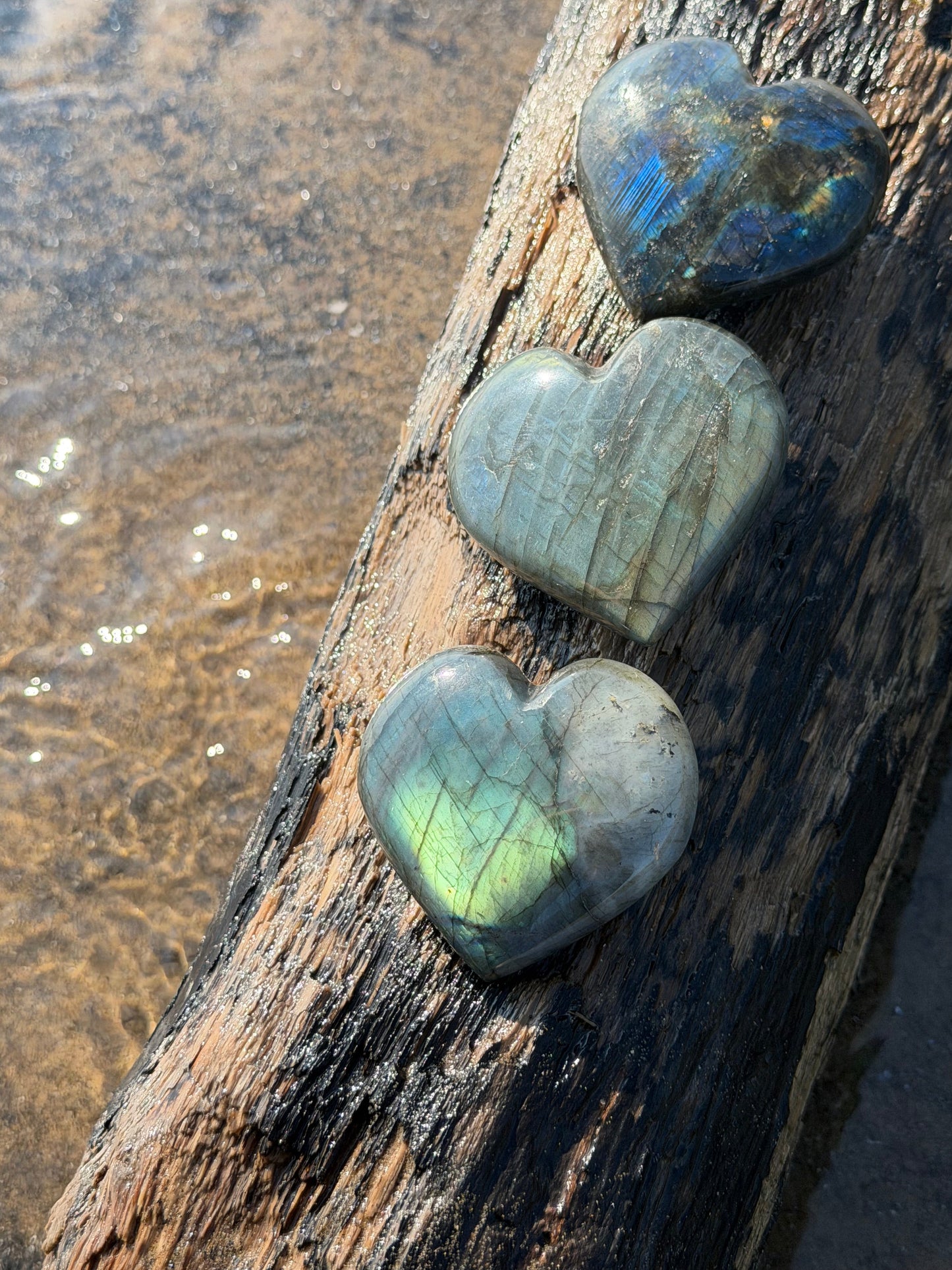 Labradorite Heart